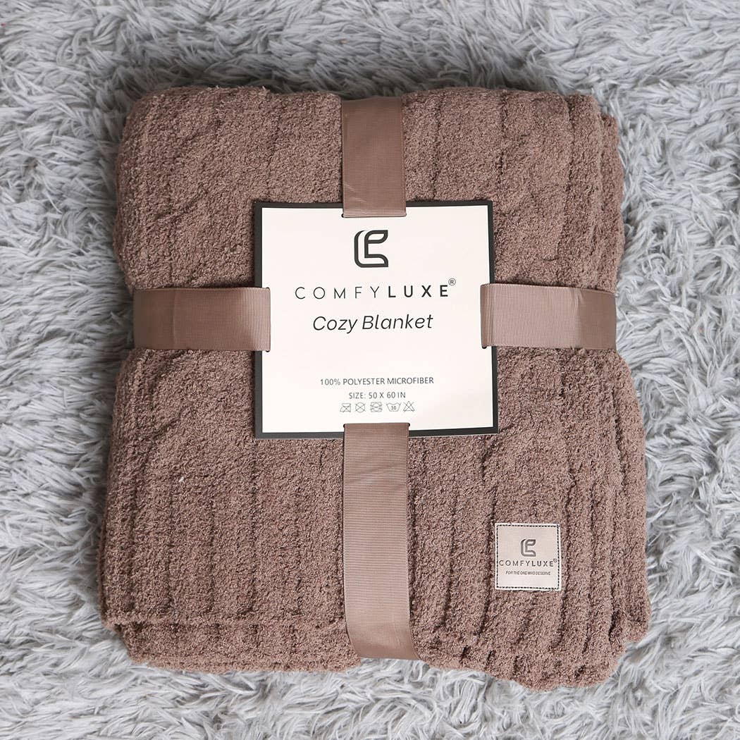 Braided Cable Knit Luxury Soft Throw Blanket - HER Home Design Boutique